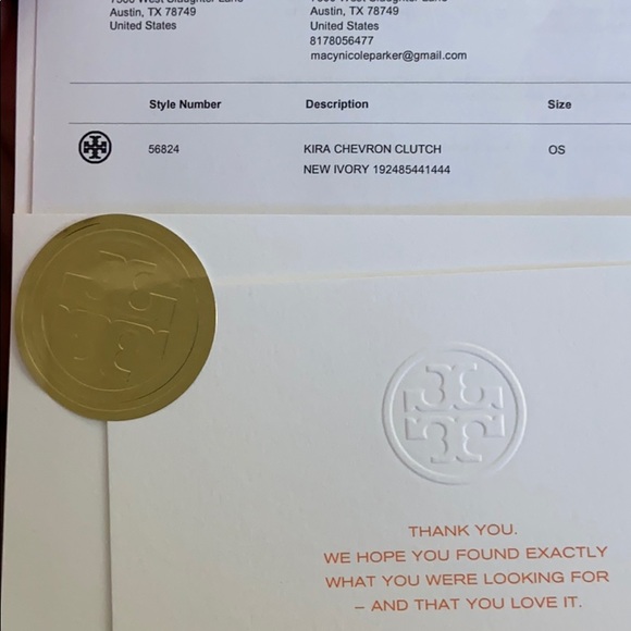 Tory Burch Kira chevron clutch in new ivory